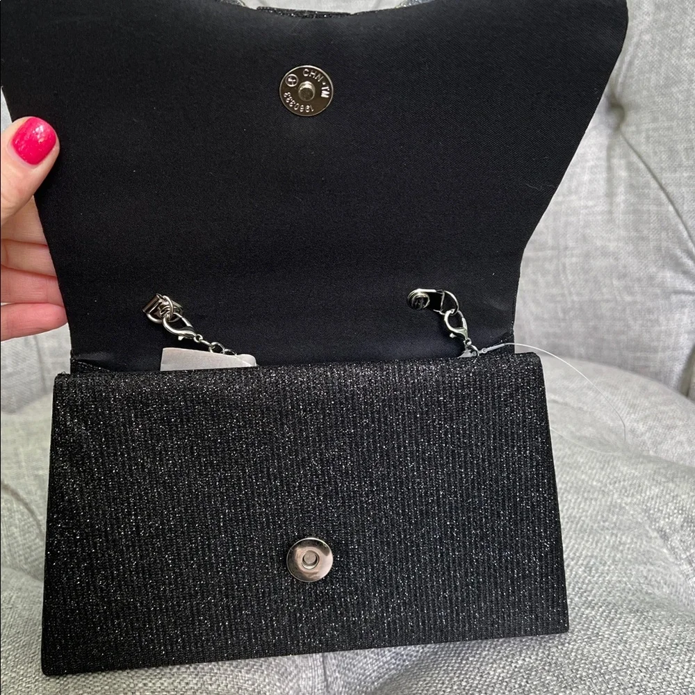 Elegant Black and Silver Women's Handbag